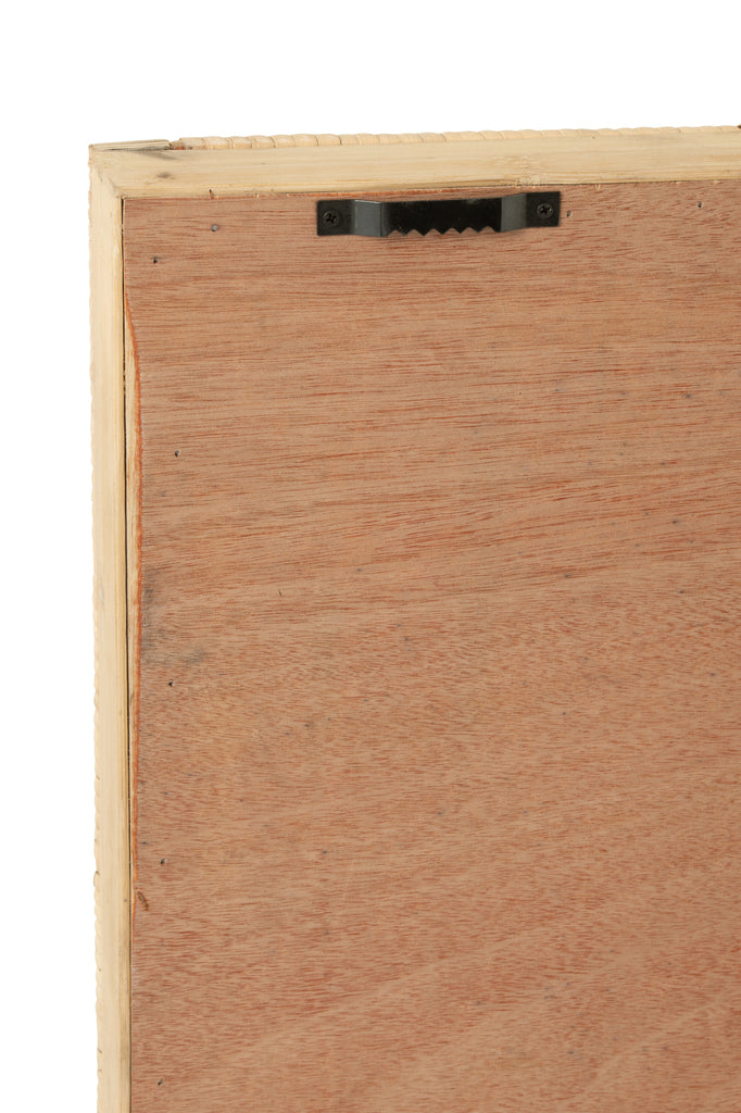 Plank Vierkante Patronen Rotan Natuurlijk/Wit