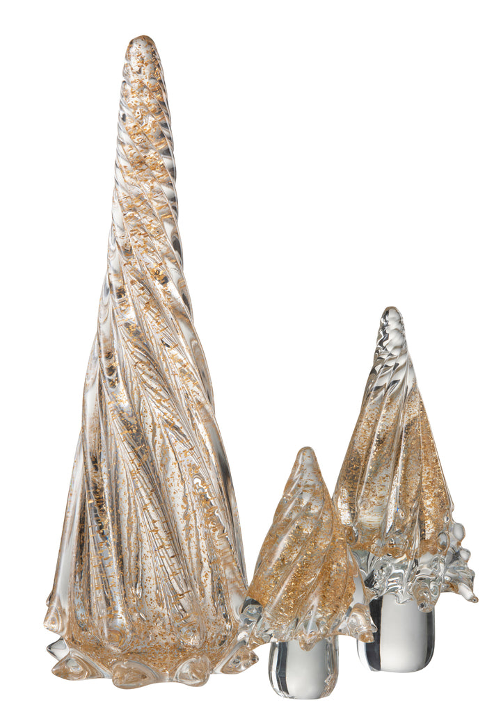 Boom Twist Hoog Glas Transparant/Goud