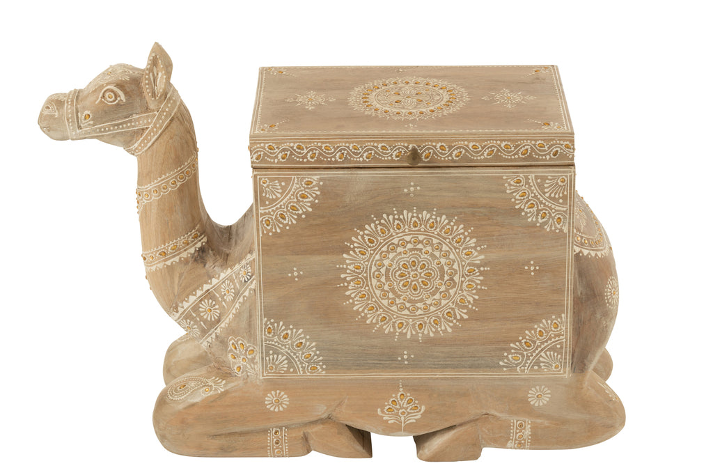 Trunk Camel Mango Wood Natural/White