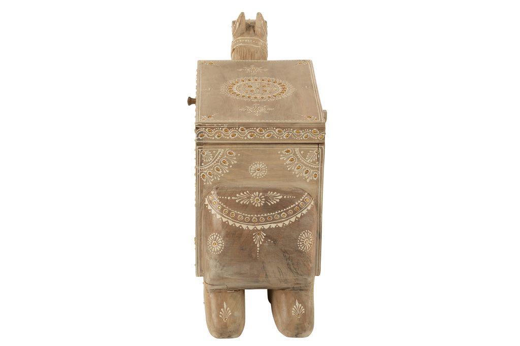 Trunk Camel Mango Wood Natural/White