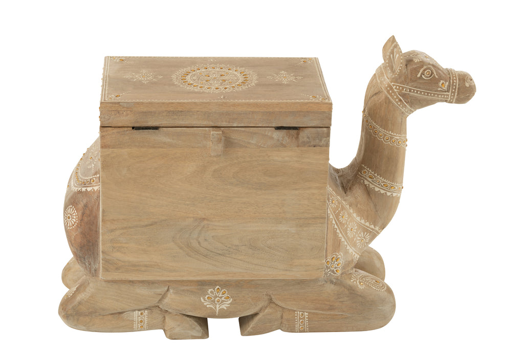 Trunk Camel Mango Wood Natural/White