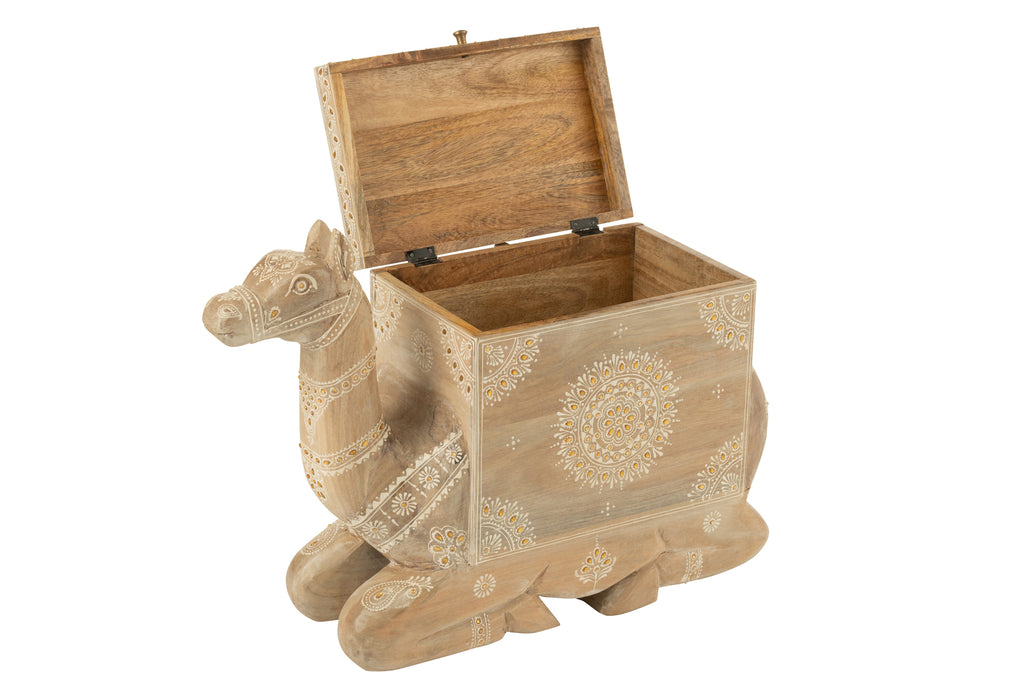 Trunk Camel Mango Wood Natural/White