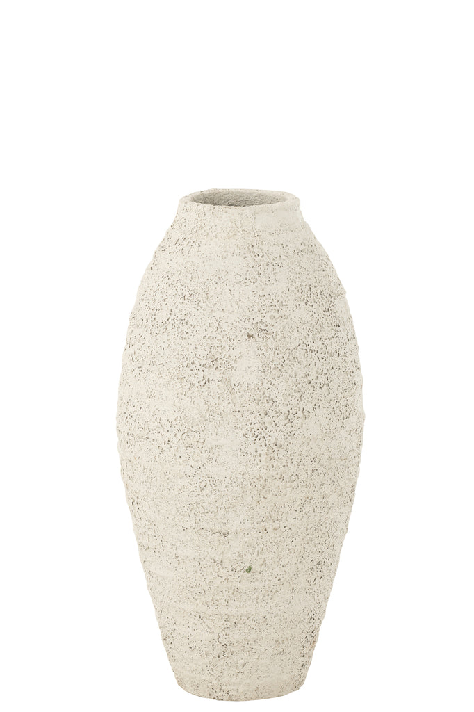 Vase Antique Cement White Small
