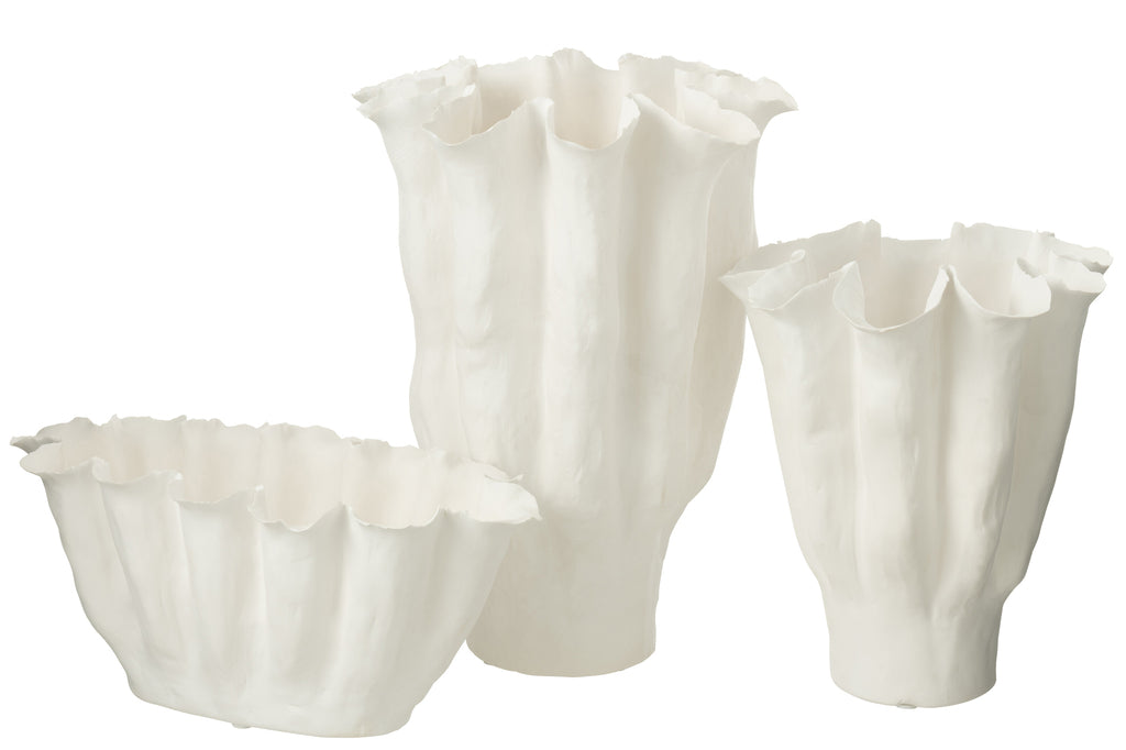 Vaas Calyx Ceramic White Large