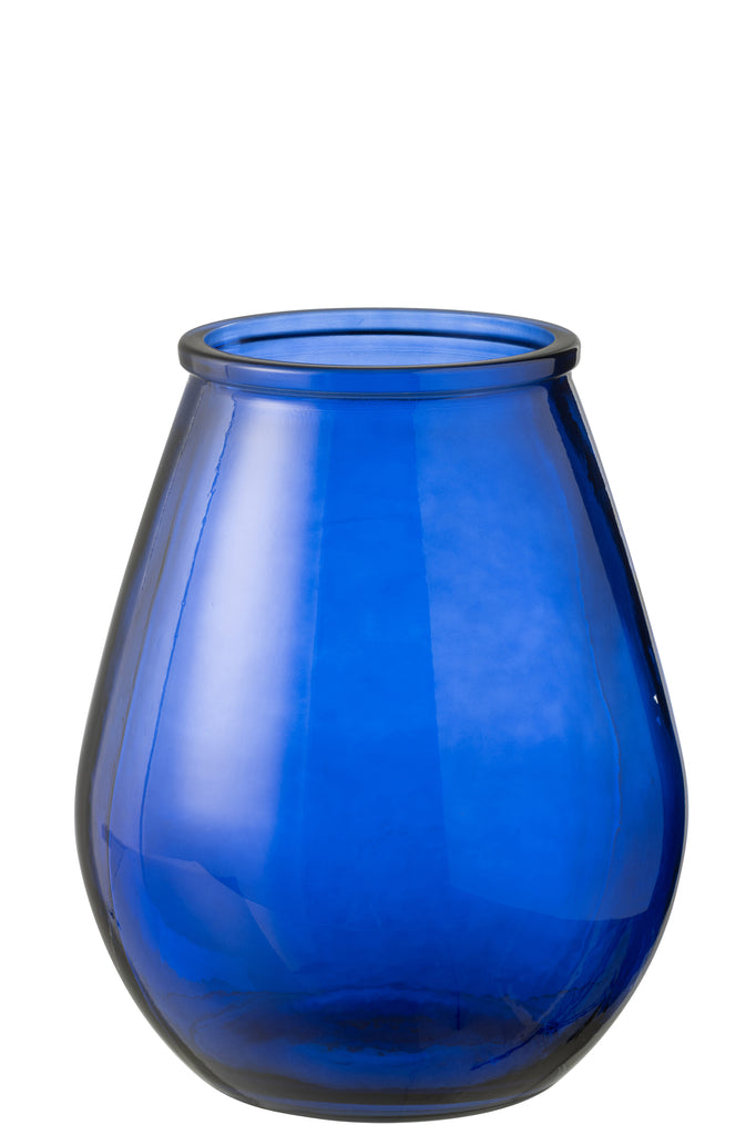 Vaas Ei Glas Blauw Groot