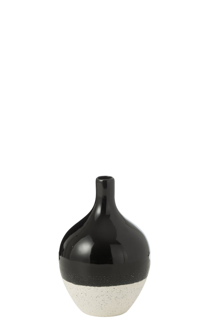 Vase Iva Porcelain Black/White S