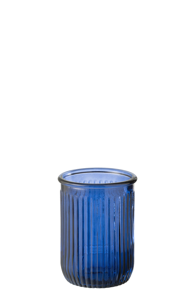 Vaas Streep Glas Blauw