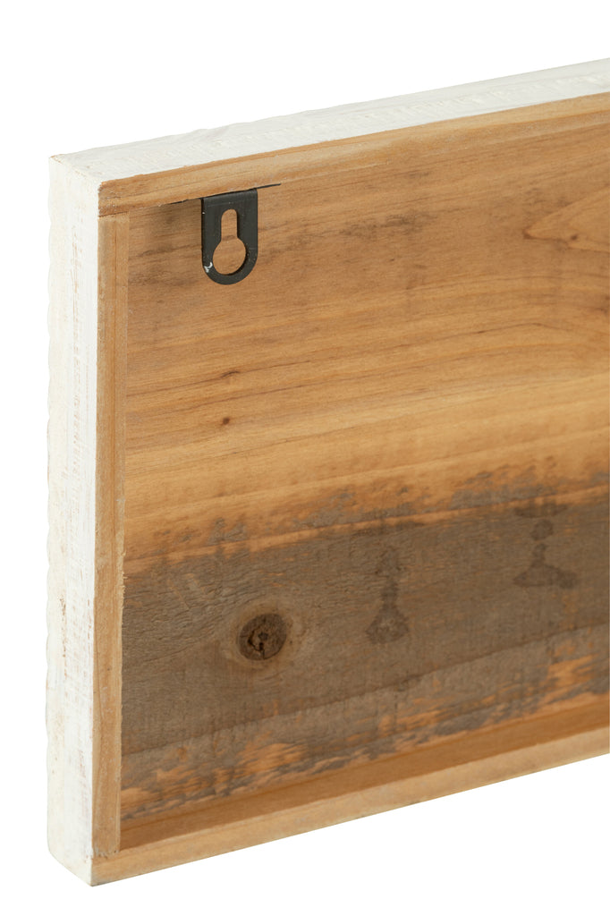 Wall Decoration Fish Noli Fir Wood/Mdf Natural Assortment Of 3