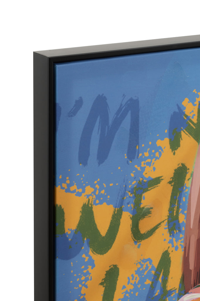 Wanddecoratie Graffiti Vrouw Lolly Canvas/Verf Mix
