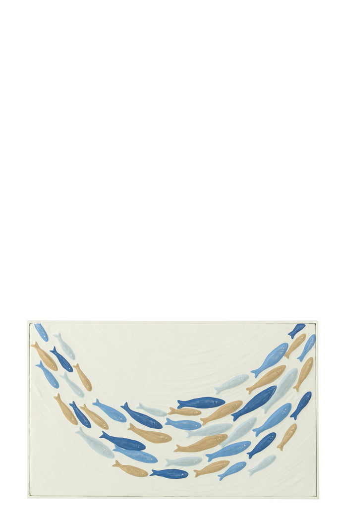 Muurdecoratie school vissen Doli Iron Mix