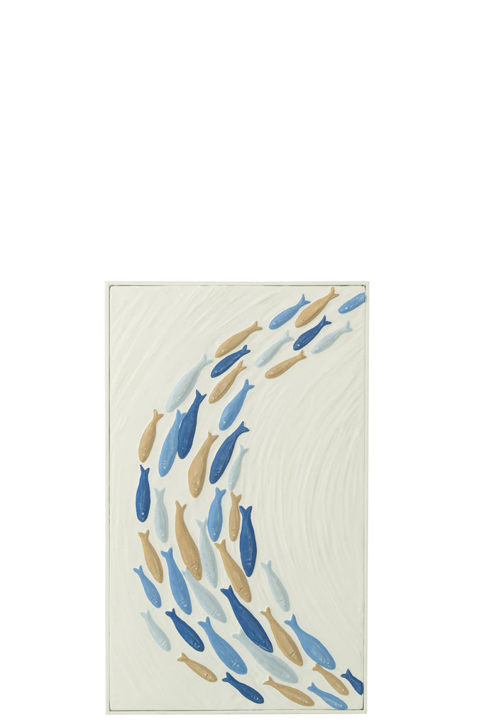 Muurdecoratie school vissen Doli Iron Mix