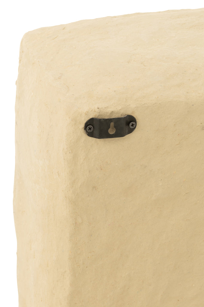 Wall Rack Flint Paper Mache Natural Large