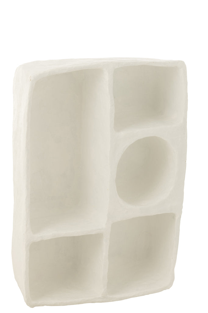 Wall Rack Flint Paper Mache White Large