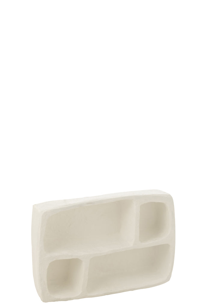 Wall Rack Flint Paper Mache White Small