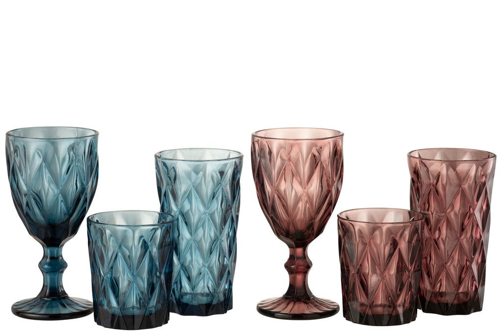 Wijnglas Mona Glas Donkerroze