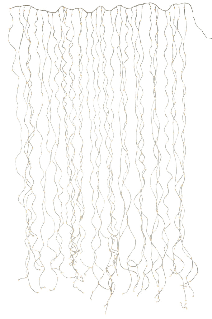 J-Line Christmas Lights Curtain 2X3m Silver 1020Led Warm White
