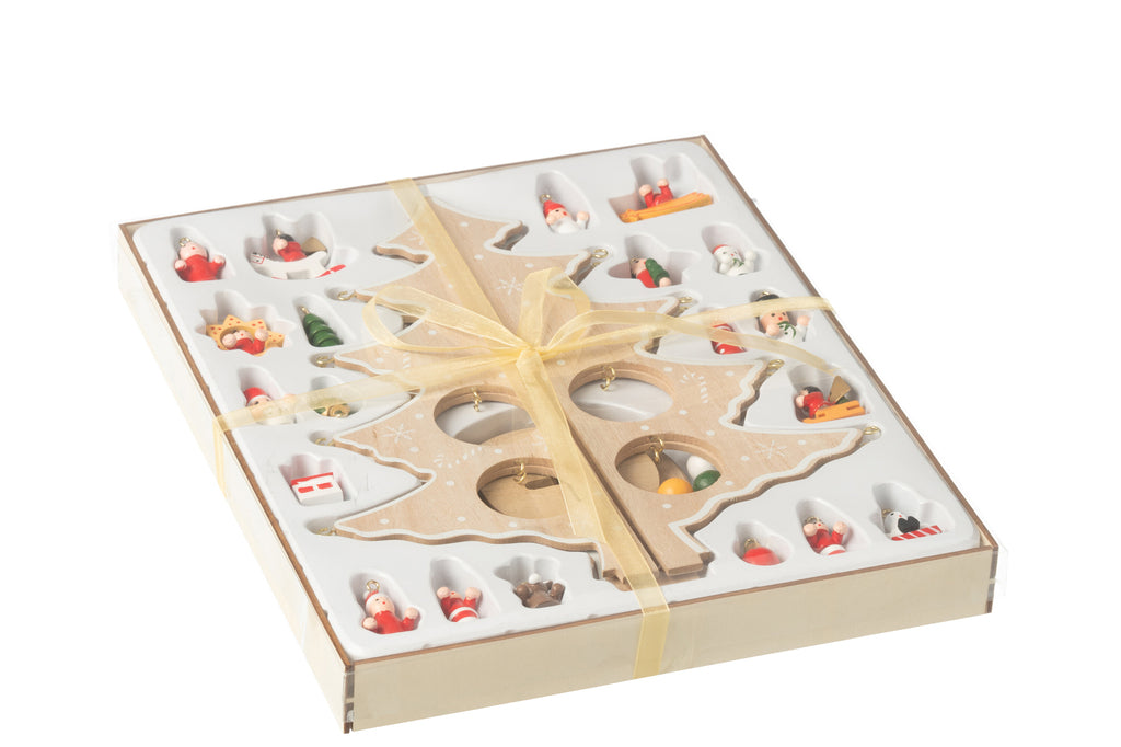 Kerstboom + Figuurtjes Opvouwbaar Hout Natuurlijk