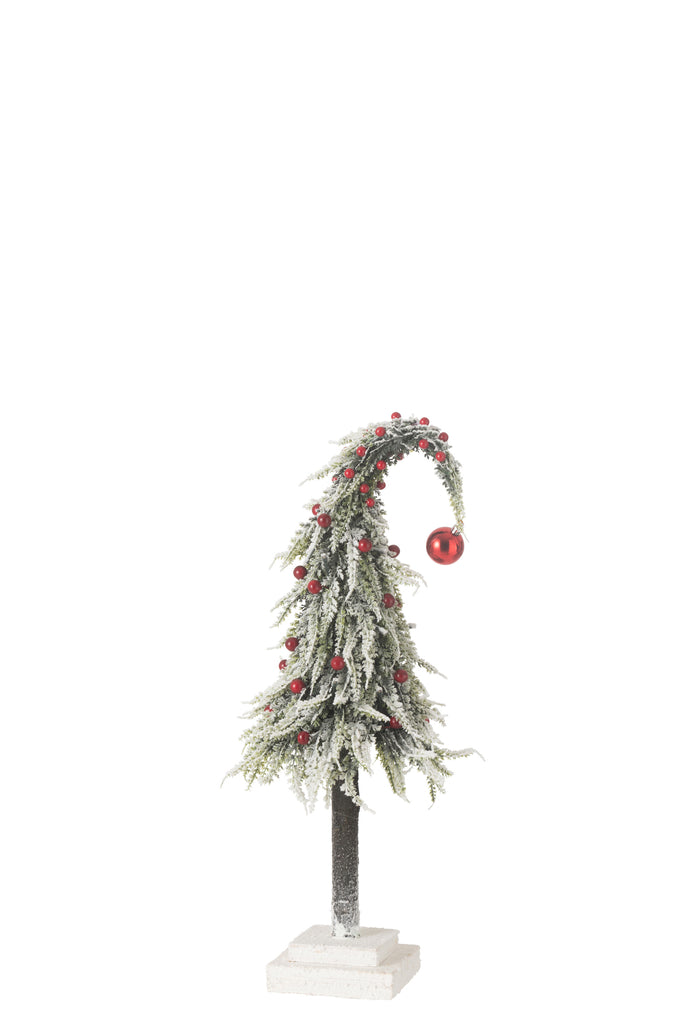 Kerstboomhoed + Led Plastic Sneeuw Groen/Rood Middelmatig