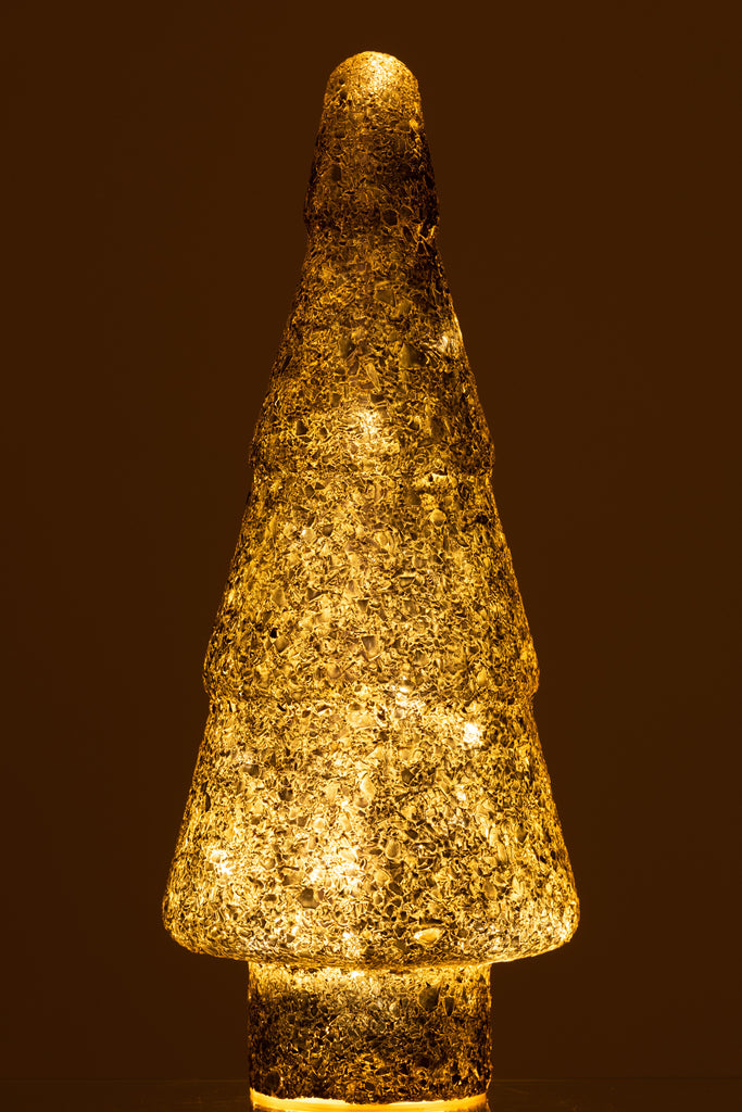 J-Line Kerstboom Led Gebroken Glas Zwart Groot