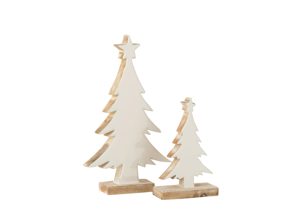 Kerstboom Mangohout Wit/Wit Gewassen Groot