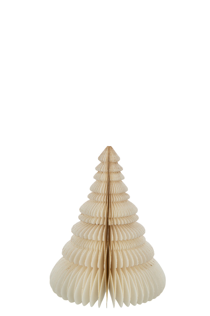 Kerstboom Vouwpapier Roomwit Middelgroot