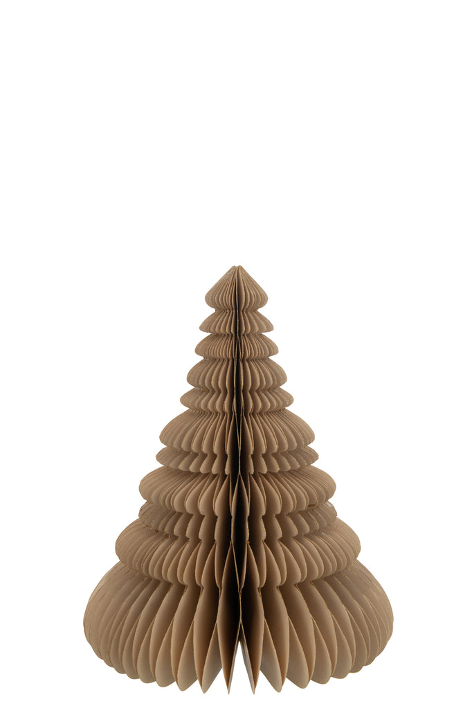 Kerstboom Vouwen Papier Beige Groot