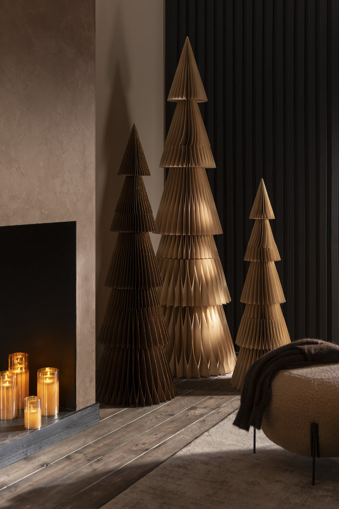 J-Line Christmas Tree Folding Paper Brown Large