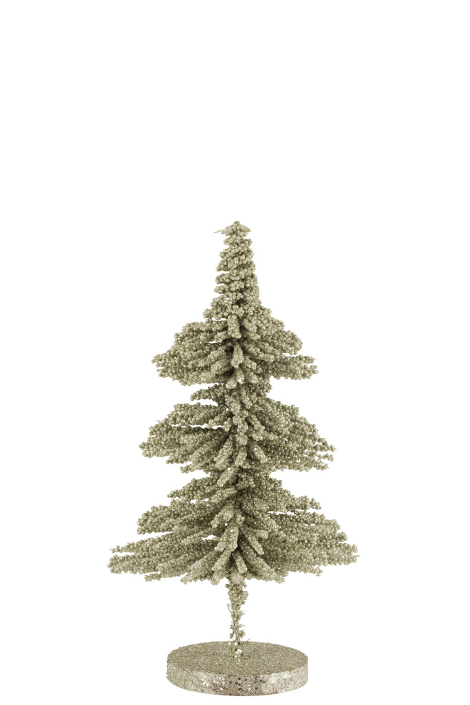 Kerstboom Deco Plastic Dots Glitter Lichtgroen Klein