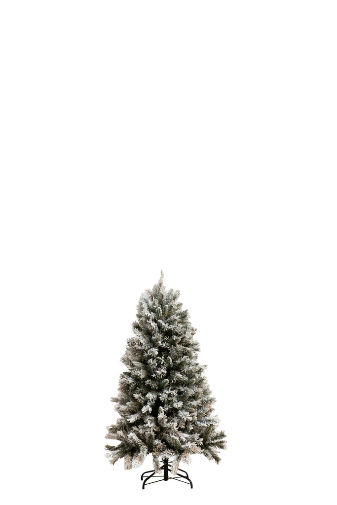 J-Line Christmas Tree Plastic Snowy Green Small