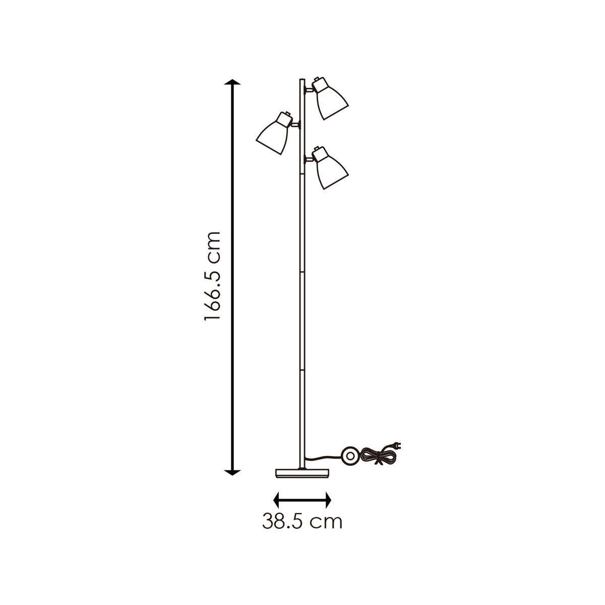 3L Vloerlamp zwart - Moderne Vloerlamp Zwart