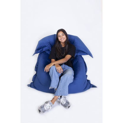 BEANBAG VELVET - oceaanblauw