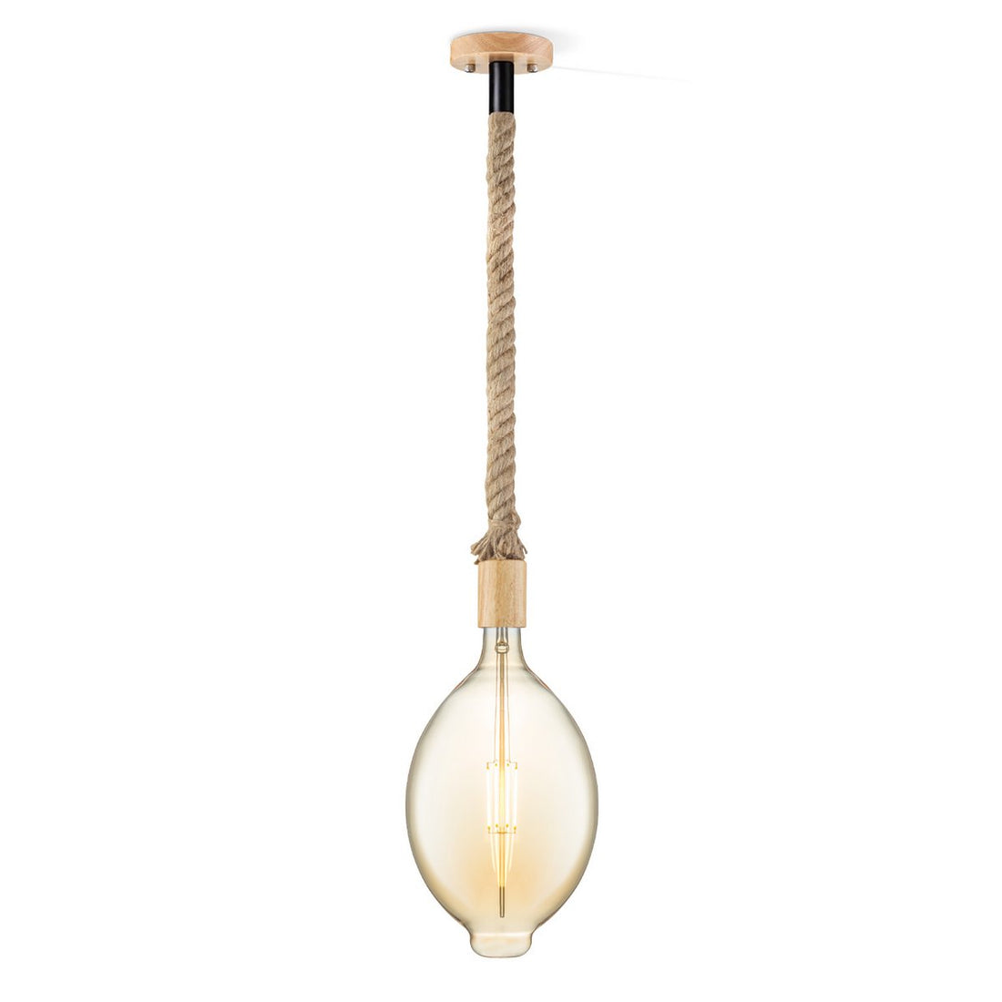 hanglamp Leonardo Ovaal - G125 - dimbaar E27 amber