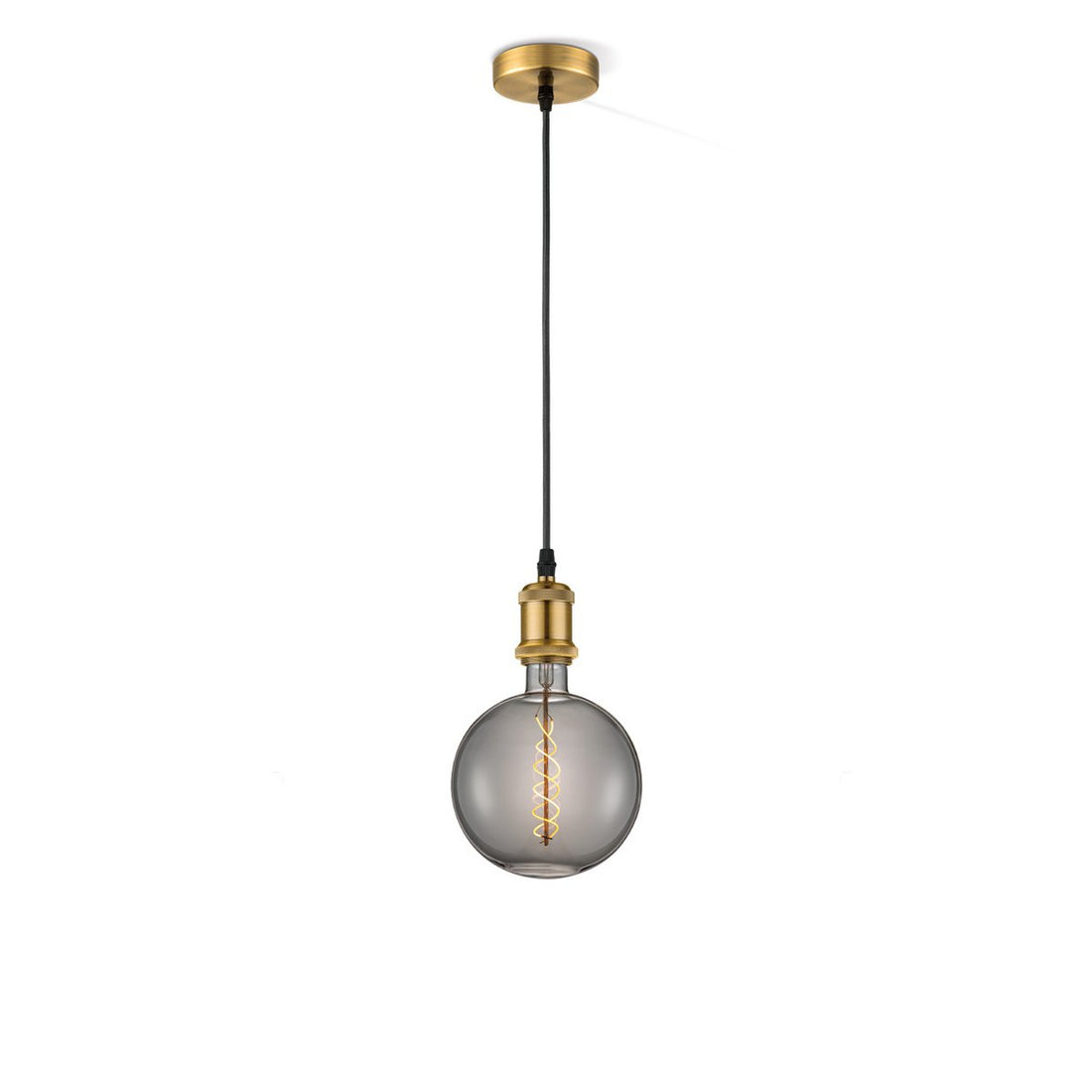 hanglamp brons vintage - G180 - dimbaar E27 rook