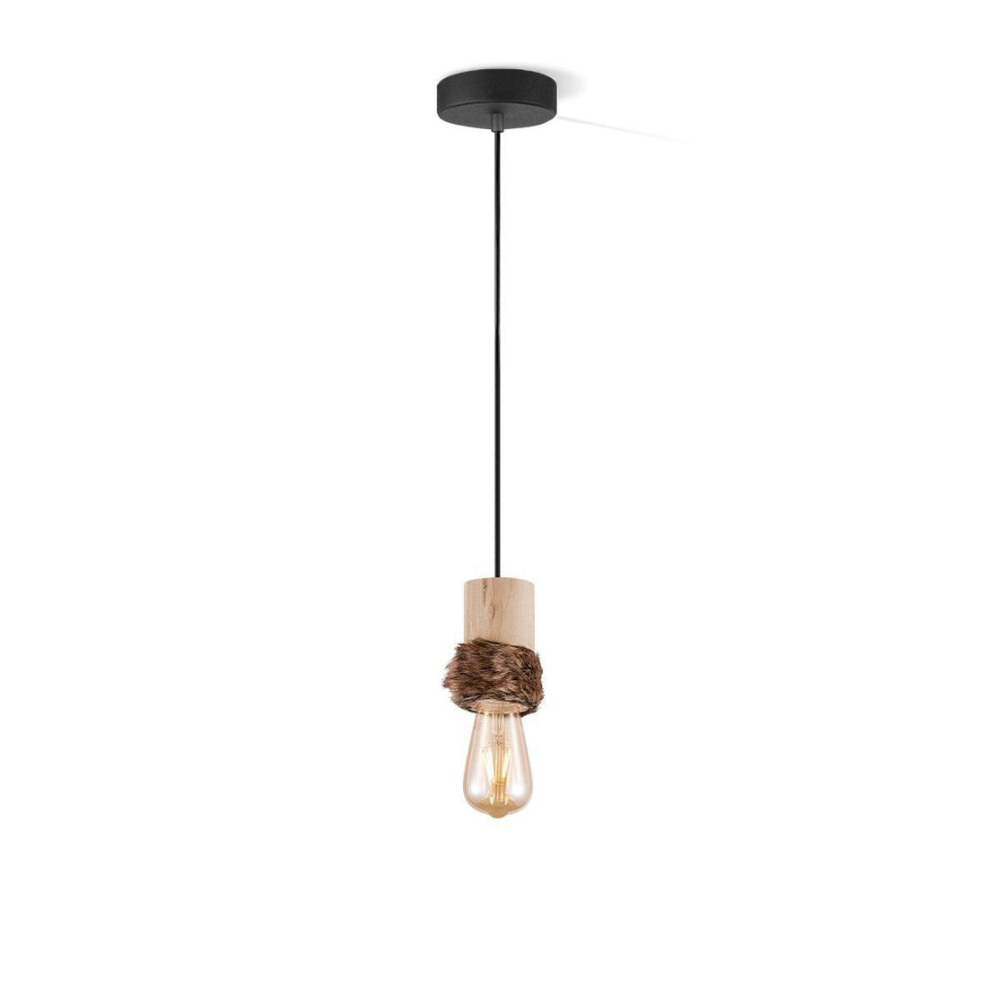 Hanglamp Furdy - hout - 10x10x116cm