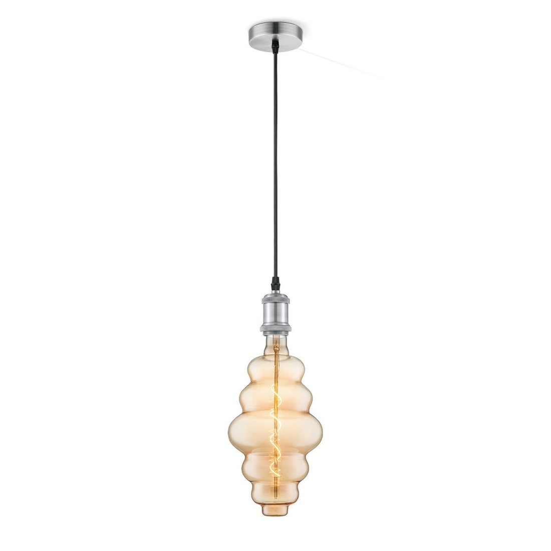 hanglamp chroom vintage Cloud - G160 dimbaar E27 amber