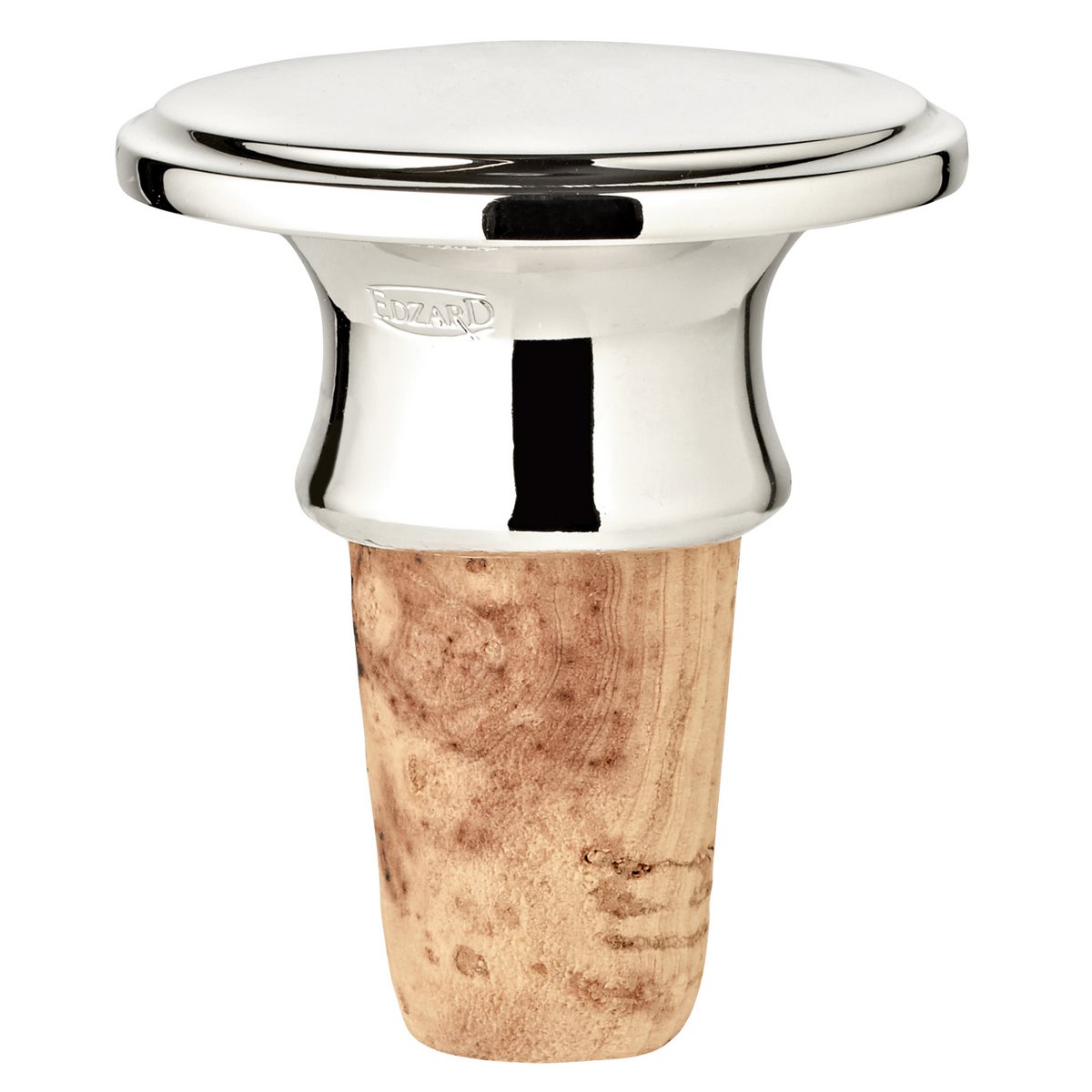 EDZARD fleskurk flessenstopdraad, edel verzilverd, aanslag beschermd, hoogte 6 cm