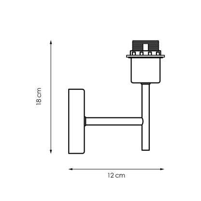 Wandlamp Mati 10/10/18cm - Geborsteld staal