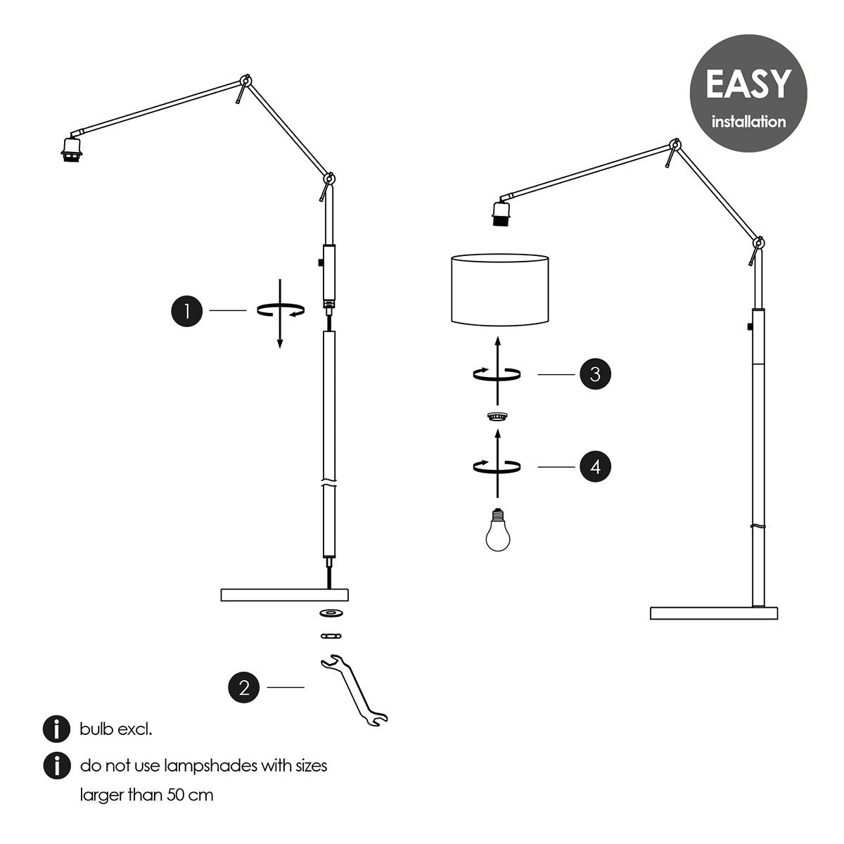 vloerlamp voet Shift 80/35/160 - Geborsteld staal