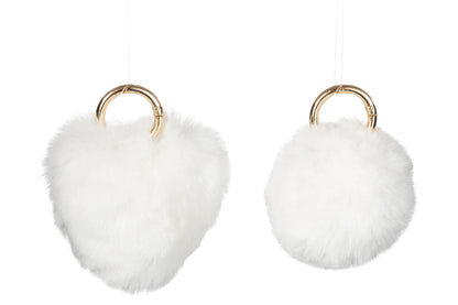 Sleutelhanger Bal/Hart Acryl Ivoor Assortiment Van 2