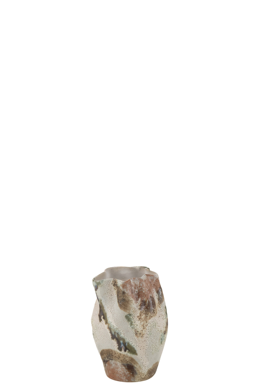 Vaas Maan Textuur Rond Klei Gemengd