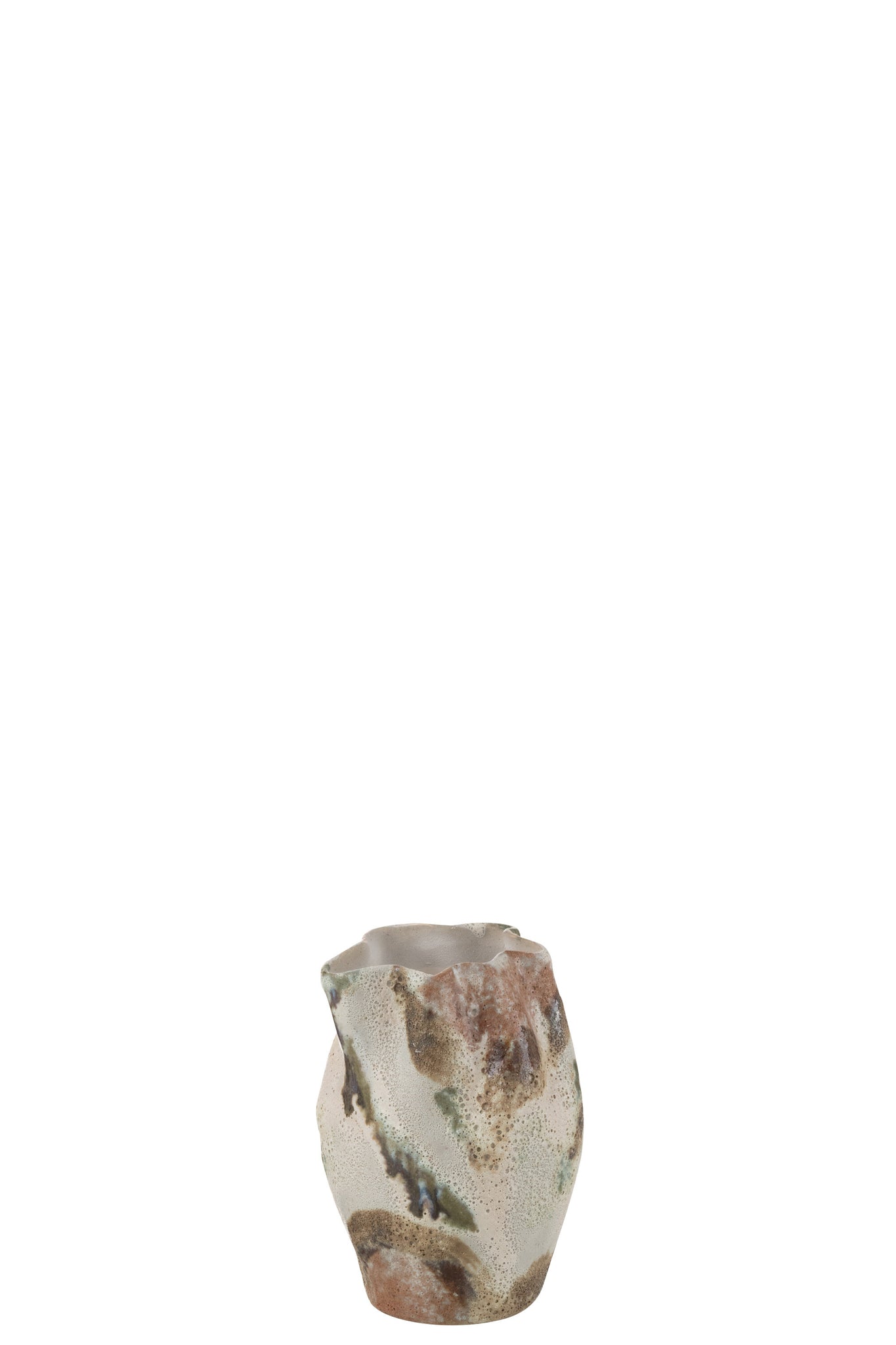 Vaas Maan Textuur Rond Klei Gemengd