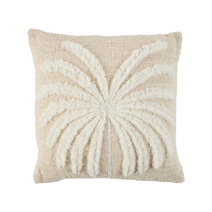De Isla Palm Kussenhoes - Natuurlijk Wit