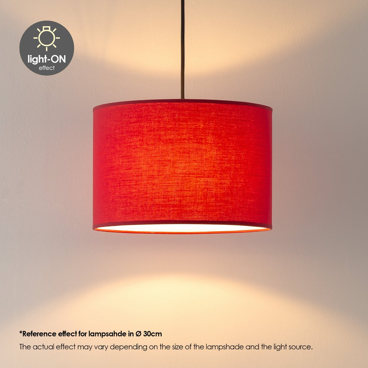 hanglamp Bling-Xxl Beam 6L-Rood-20cm