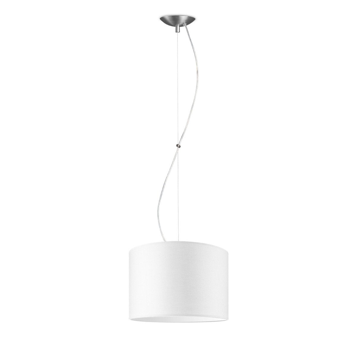 hanglamp Deluxe met lampenkap, E27, wit, 30cm