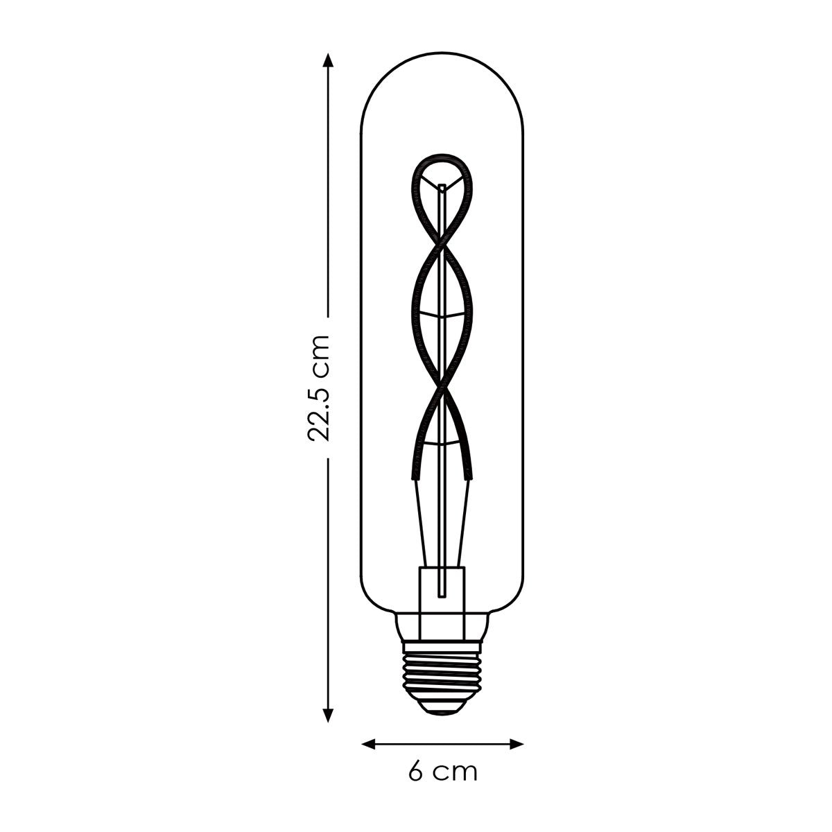 dimbare Led Buis Spiraal E27 4W 100Lm 1800K Rook