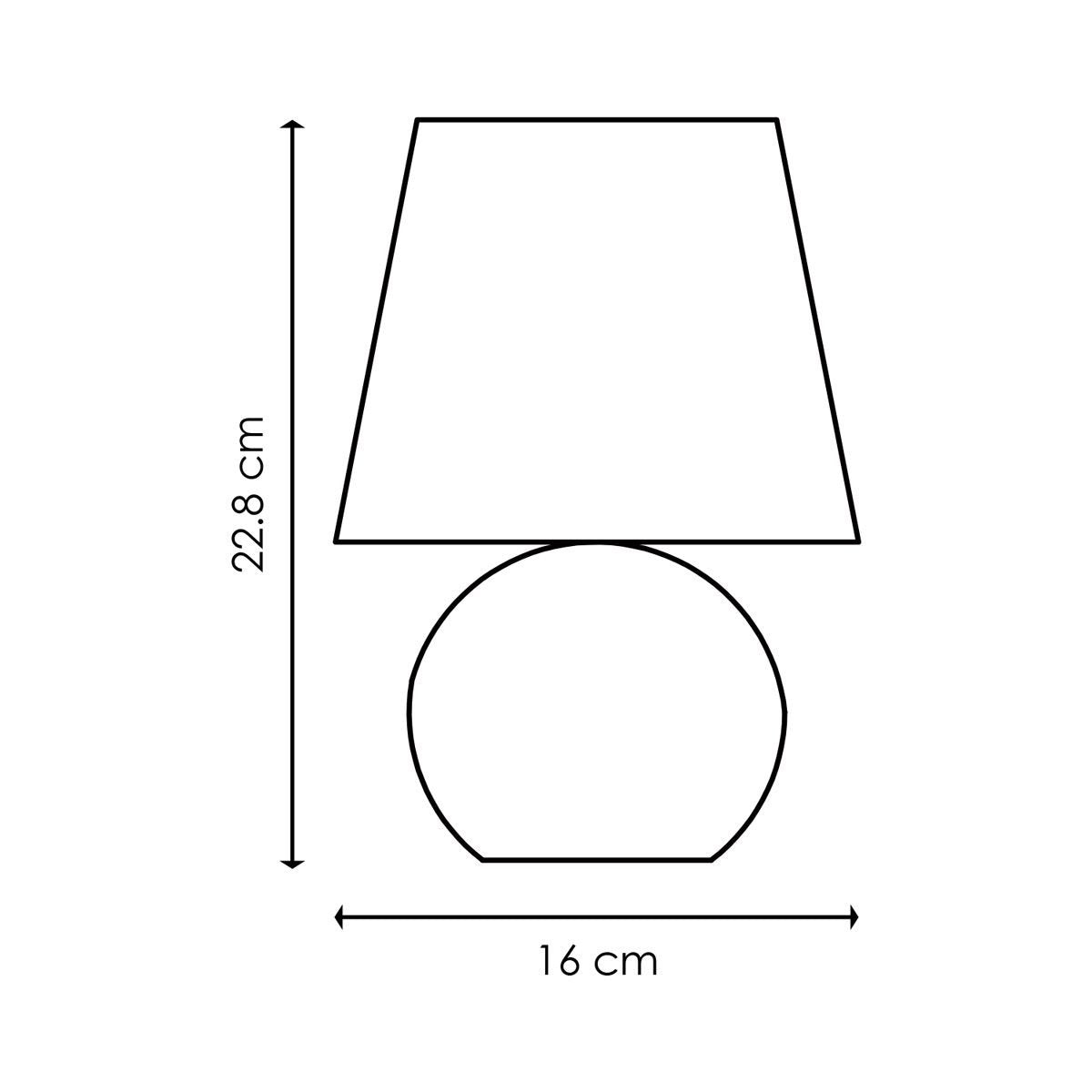 Moderne Tafellamp Isla - wit - 16/16/23cm - Bedlampje