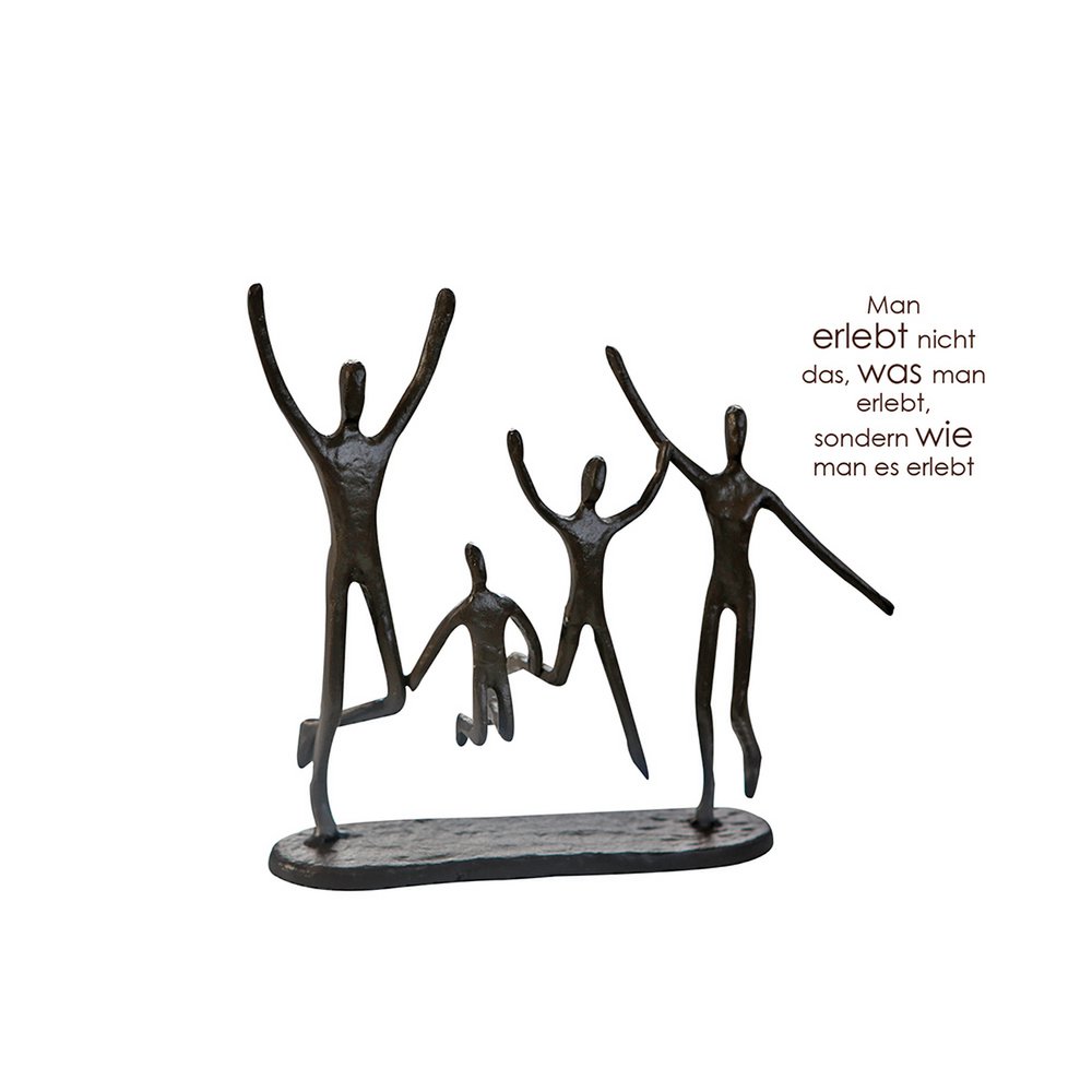 IJzeren design sculptuur &quot;Jumping&quot; gepolijst breedte 22cm