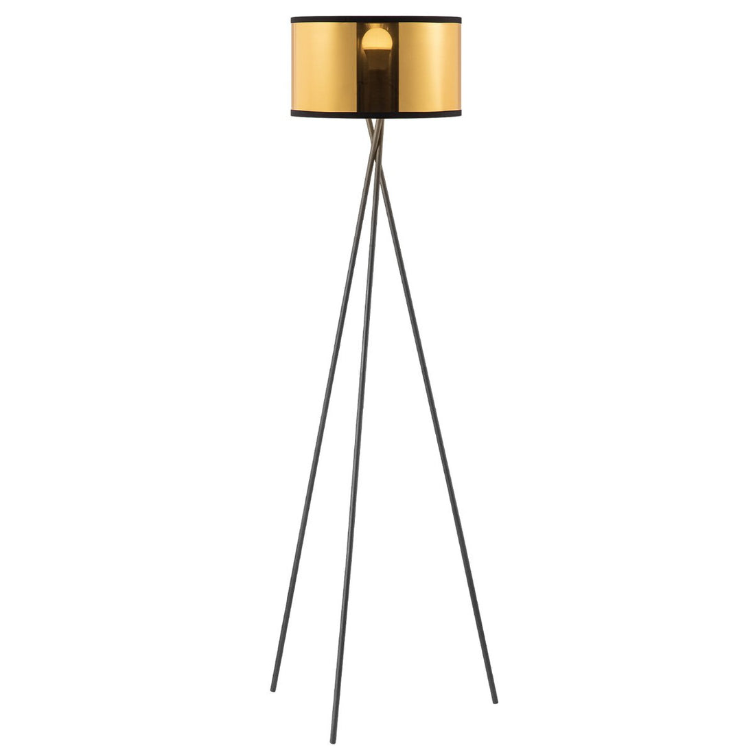 Moderne Vloerlamp - Lampenkap goud - 53x53x138