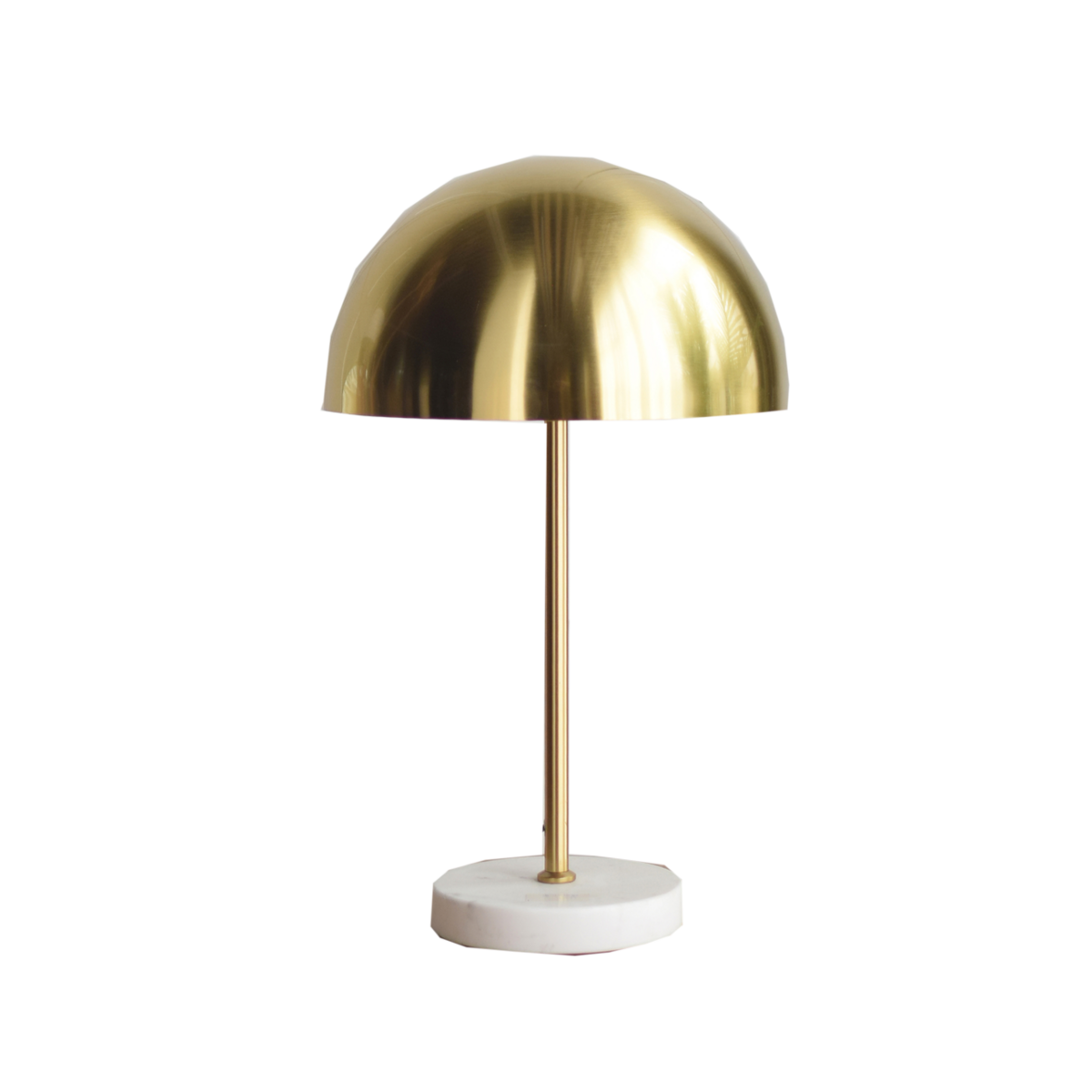 Tafellamp - Paddestoel - Metaal/Marmer - Goud -E27 -15x45x55cm