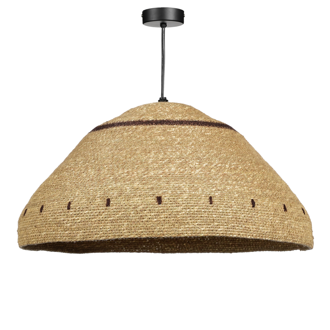 Belvivere Hanglamp - H22 x Ø41 cm - Jute - Lichtbruin